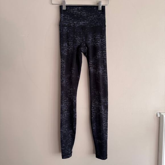 Lululemon Wunder Under High-Rise Leggings Untamed Jacquard Black Marble 2 W5CIBS - Picture 2 of 3